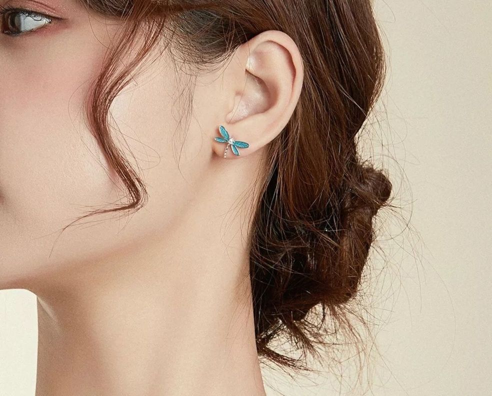 Aros Libelula Plata 925-2