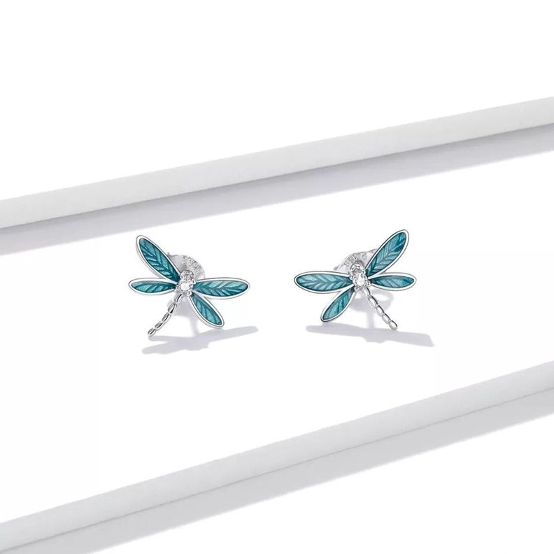 Aros Libelula Plata 925-1