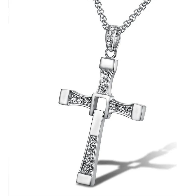 Collar Cruz Toretto Plata S925 Cadena 60Cm-0
