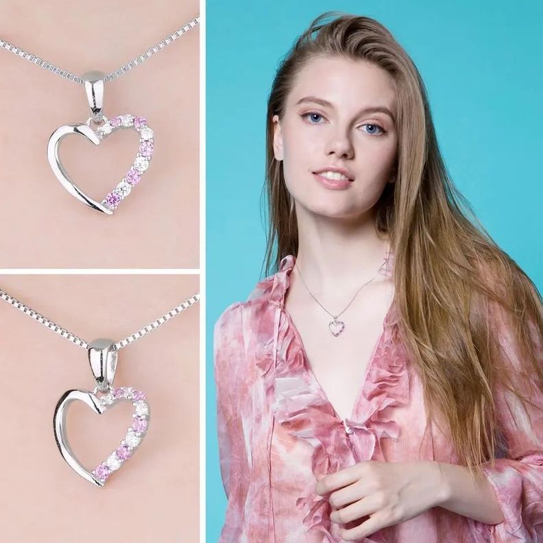 Collar corazón Juvenil Plata 925-1