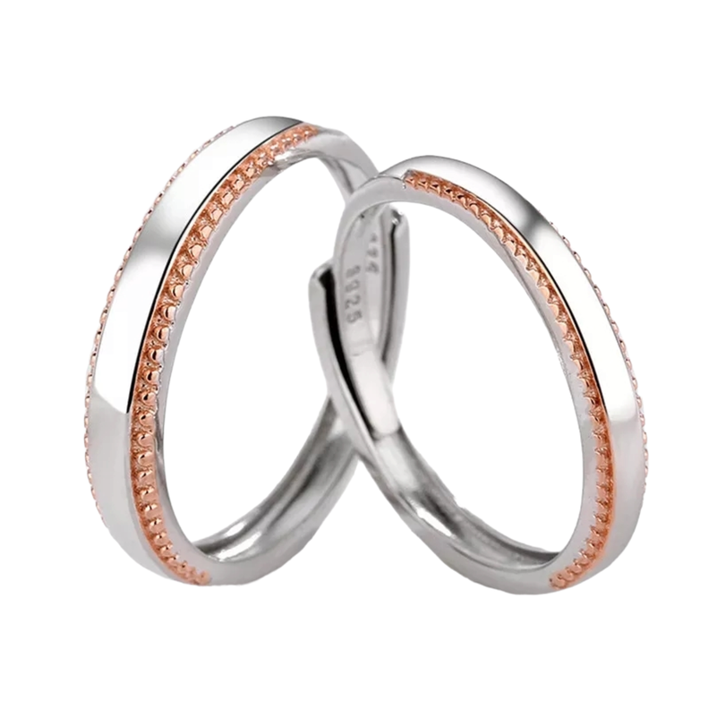 Anillos Ajustables Plata 925 Parejas Ilusiones-0