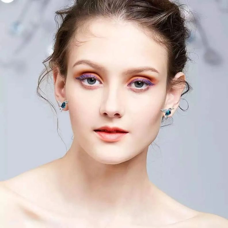 Aros Colibrí Plata 925 Elegante-3