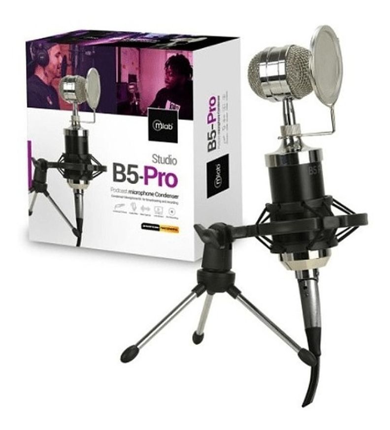 Microfono Microlab Condensador Studio B5 Black
