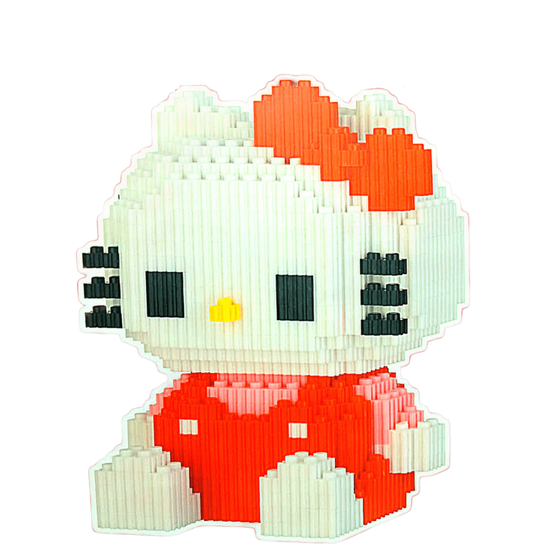 Armable 3d Micro Blocks Hello Kitty 18cm 2298 Piezas-0
