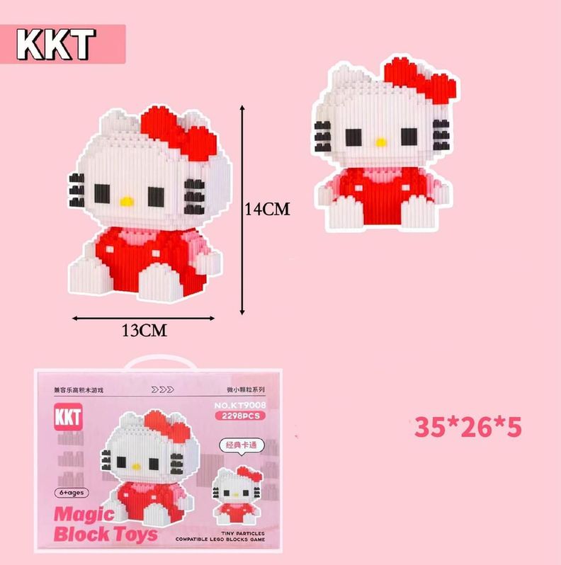 Armable 3d Micro Blocks Hello Kitty 18cm 2298 Piezas-1