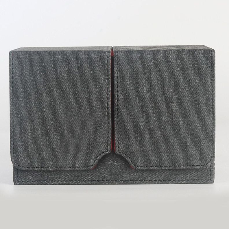 Porta Mazo Premium 160 Card Deck Box Cierre Negro Rojo Magne-5