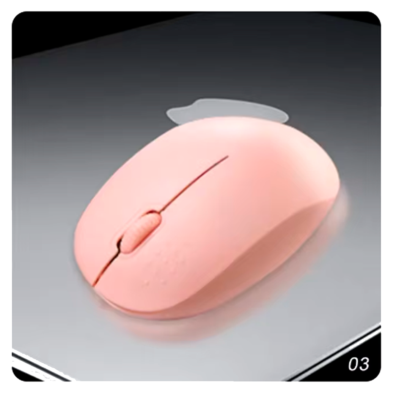 MOUSE INALAMBRICO DM M05 ROSA-1