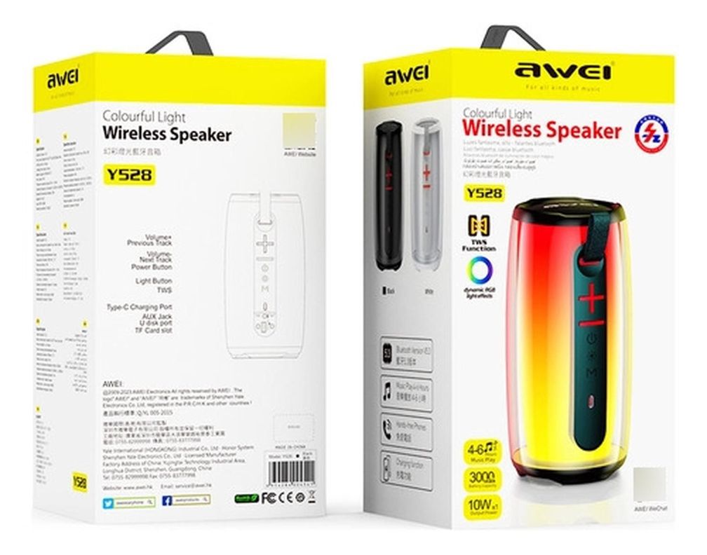 Parlante Awei Bt Y528 Negro Rgb-2