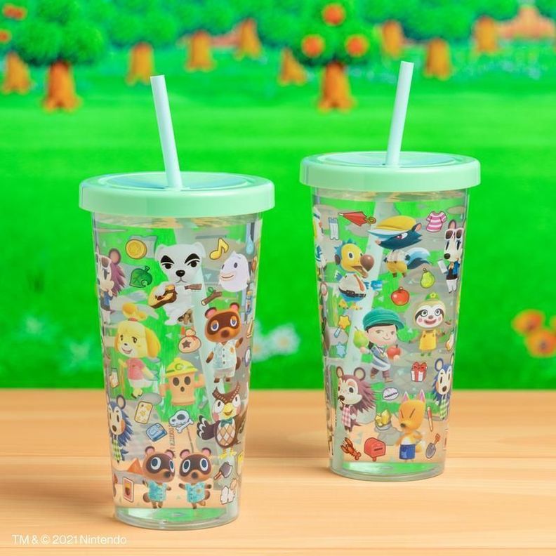 Vaso Animal Crossin Cup And Straw-3