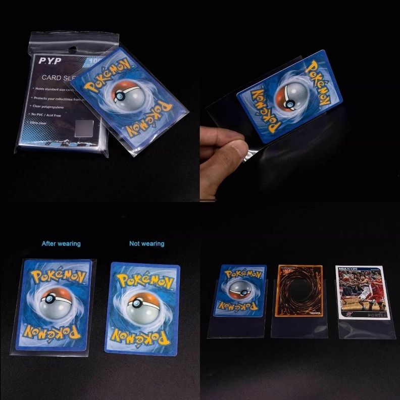 300 Fundas Protectoras Cartas Tcg Ajuste Perfecto 66x91mm-5