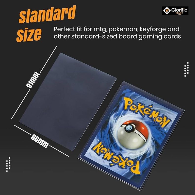 100 Fundas Protectoras Cartas Tcg Ajuste Perfecto 66x91mm-1