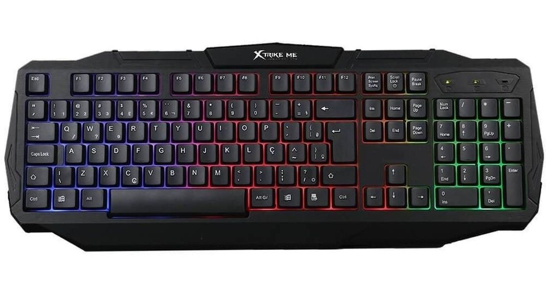 Teclado Gamer Rgb Rainbow Xtrikeme Kb-302 Azul