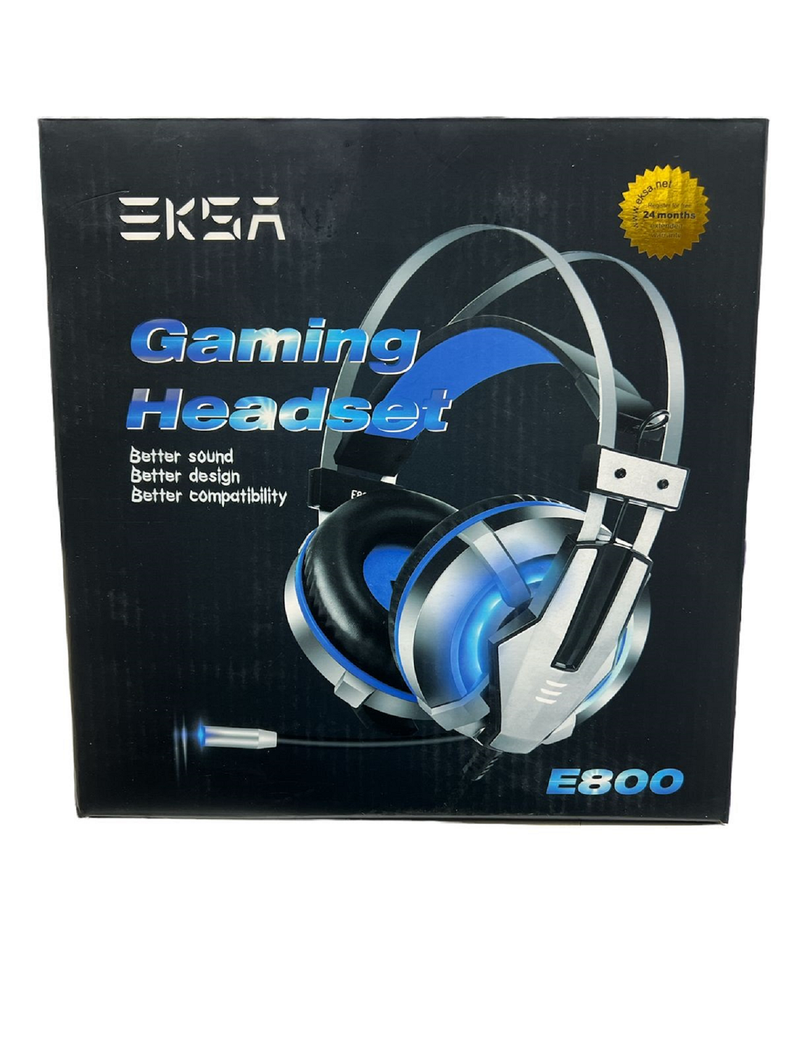 Audifono Eksa E800 Blue Gamer 3.5 - USB-2
