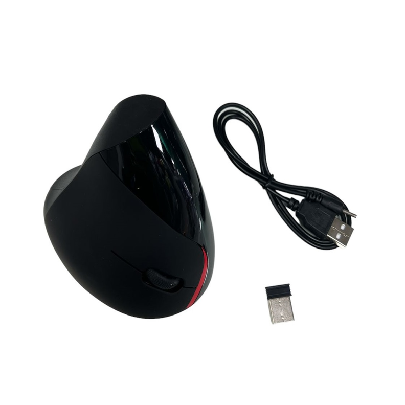 Mouse Inalambrico Vertical 24G Con Bateria DM-0