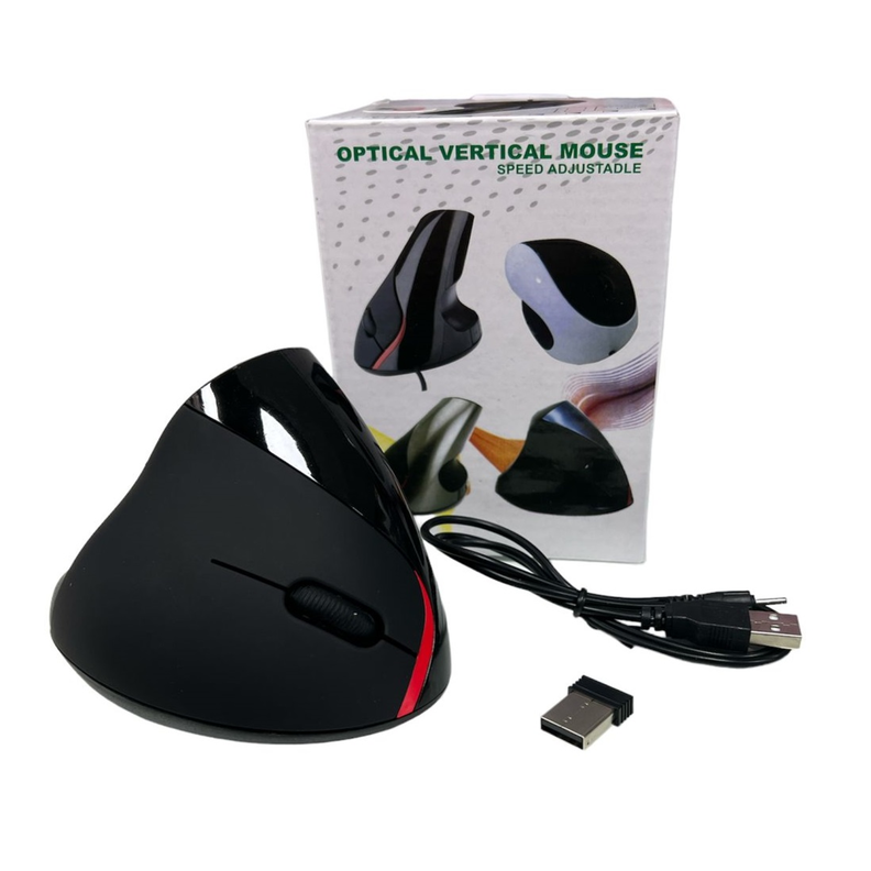 Mouse Inalambrico Vertical 24G Con Bateria DM-1