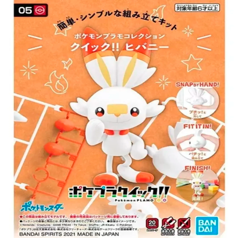 MODEL KIT POKEMON SCORNBUNNY 05 BANDAI HOBBY-1