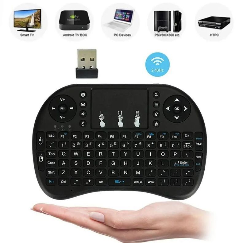 Teclado Mini Dm Inalambrico Con Bateria Negro-2