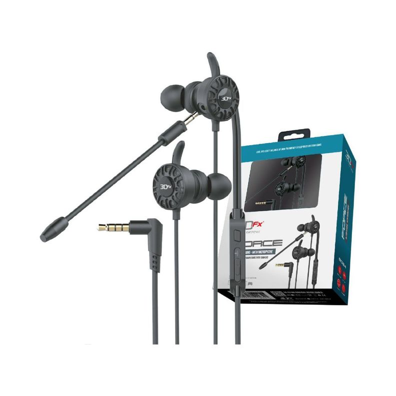 AUDIFONO 3DFX GAMER IN EAR CON MIC DESMONTABLE-2