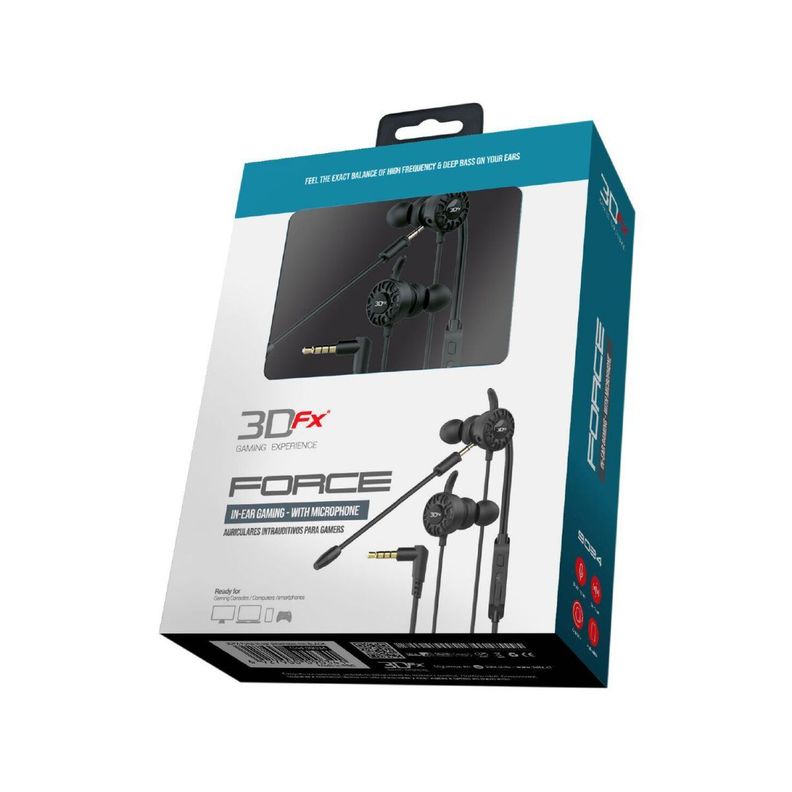 AUDIFONO 3DFX GAMER IN EAR CON MIC DESMONTABLE-3