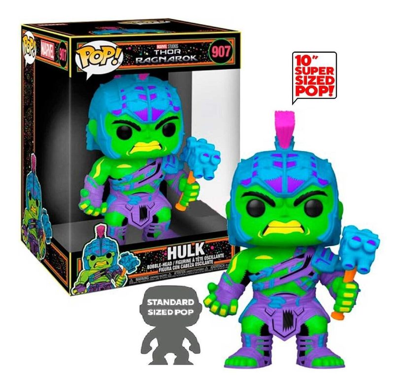Funko Pop Jumbo Marvel Hulk Gladiador Blacklight 907-1