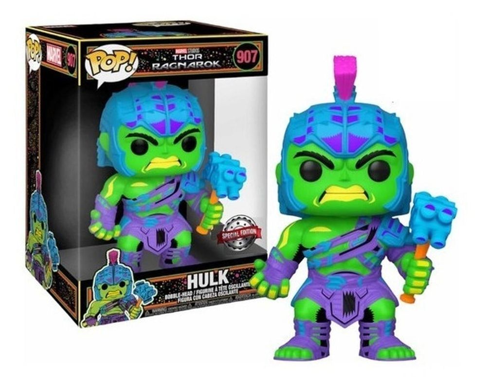 Funko Pop Jumbo Marvel Hulk Gladiador Blacklight 907-2