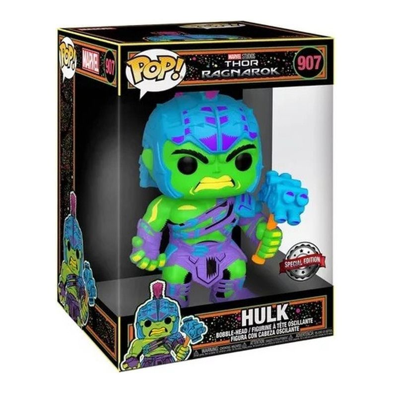 Funko Pop Jumbo Marvel Hulk Gladiador Blacklight 907-3