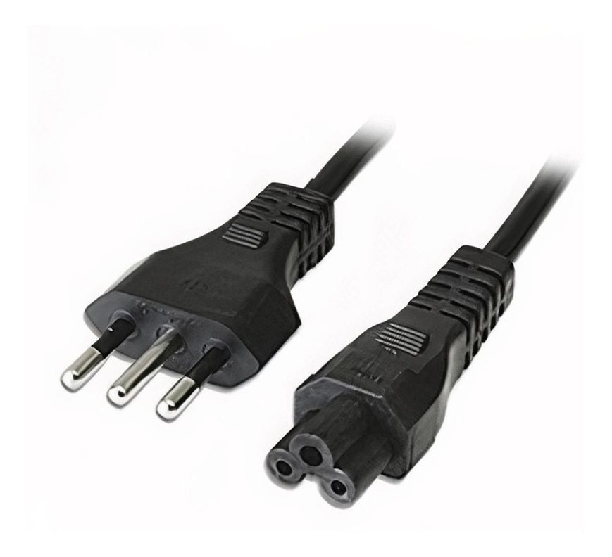Cable De Poder Tipo Trebol Enchufe Nacional-0