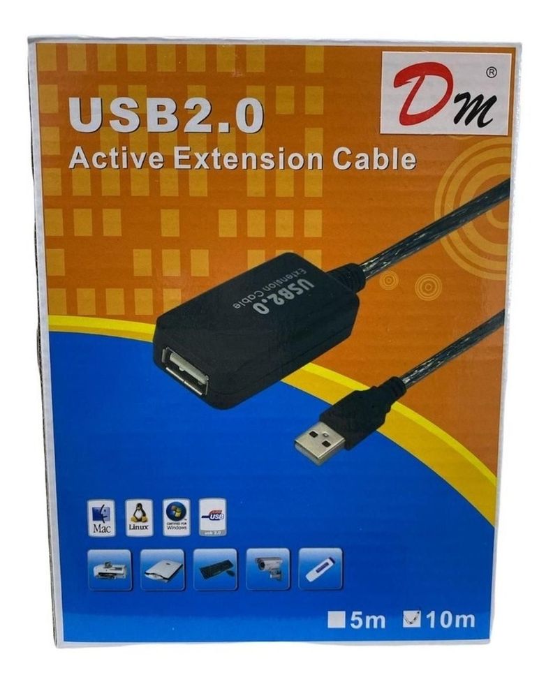 Cable Usb Activo Dm 10 Metros Cobre-2