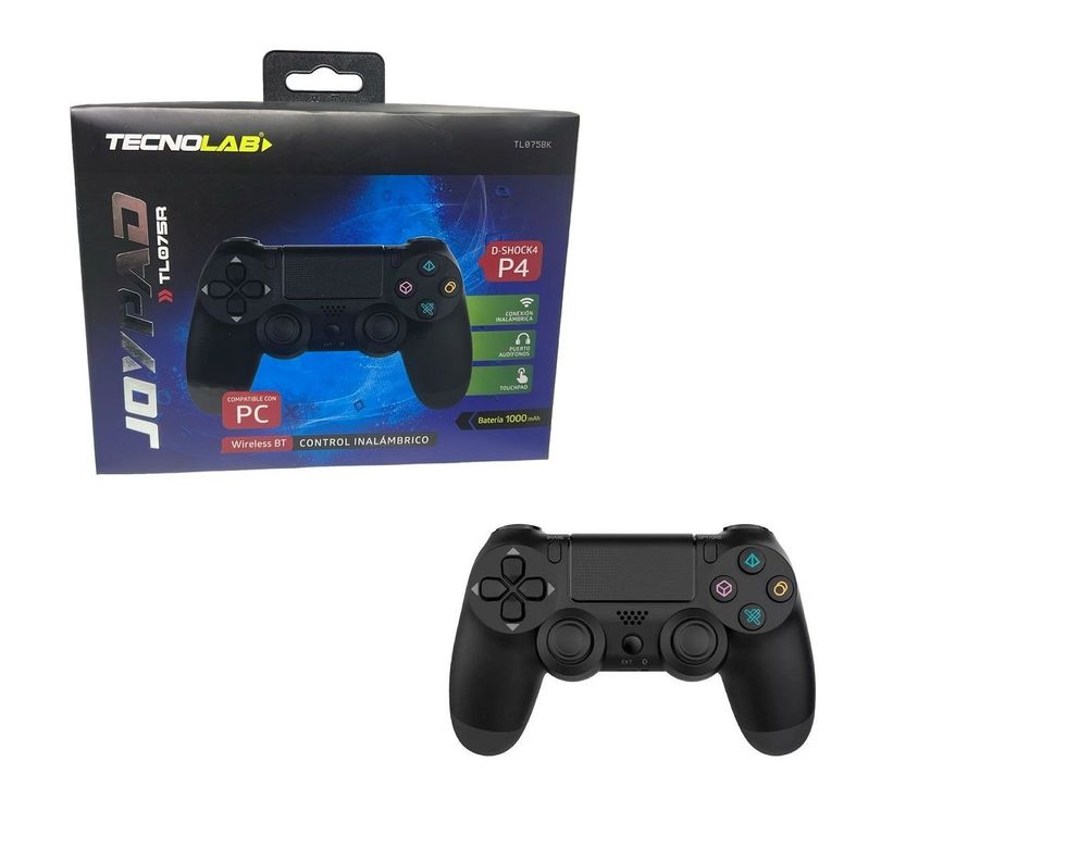 JOYSTICK GAMEPAD PS4PC TECNOLAB BT NEGRO-2