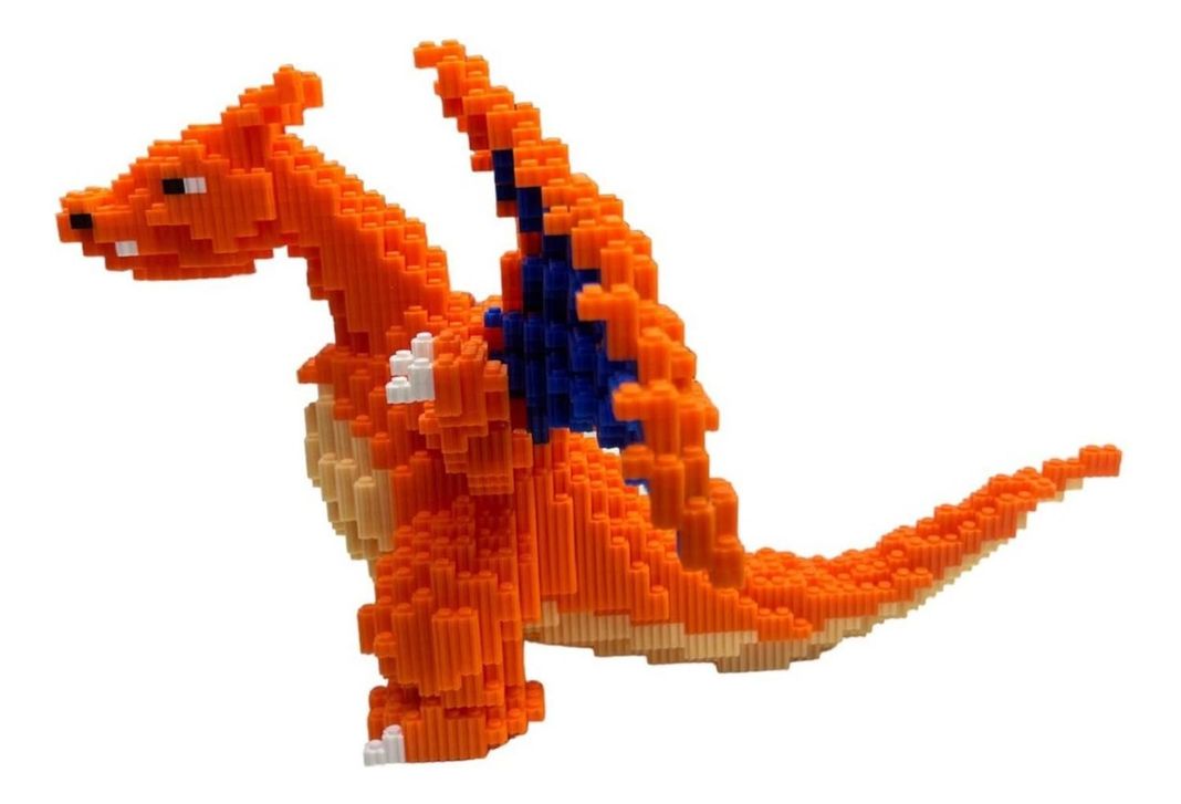 Armable 3d Micro Blocks Charizard Grande 23cm-1