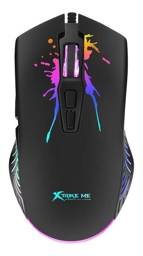Mouse Gamer Rgb 7200 Dpi Xtrikeme Alta Presicion Negro