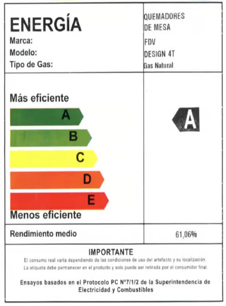 Encimera Gas Licuado Fdv Design 4t 2.0-5