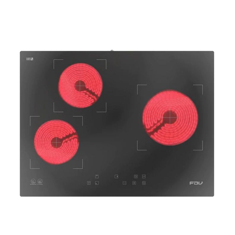 Encimera Fdv Vitrocerámica 3 Focos Black-3