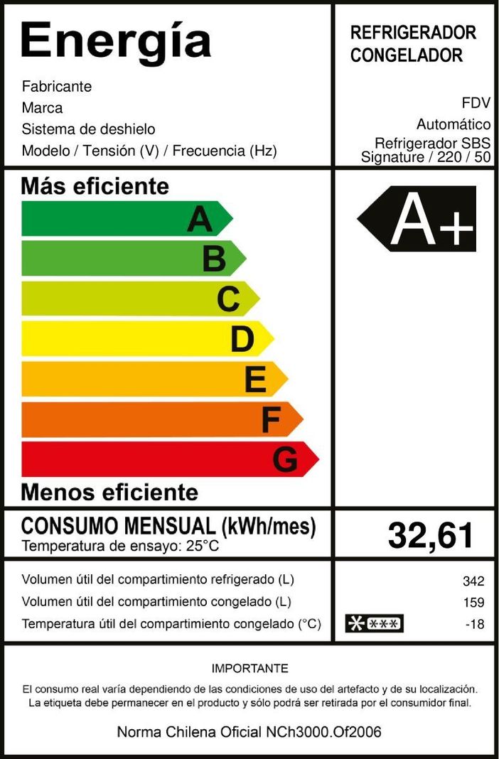 Refrigerador Side by Side Signature 513 Lts FDV-6