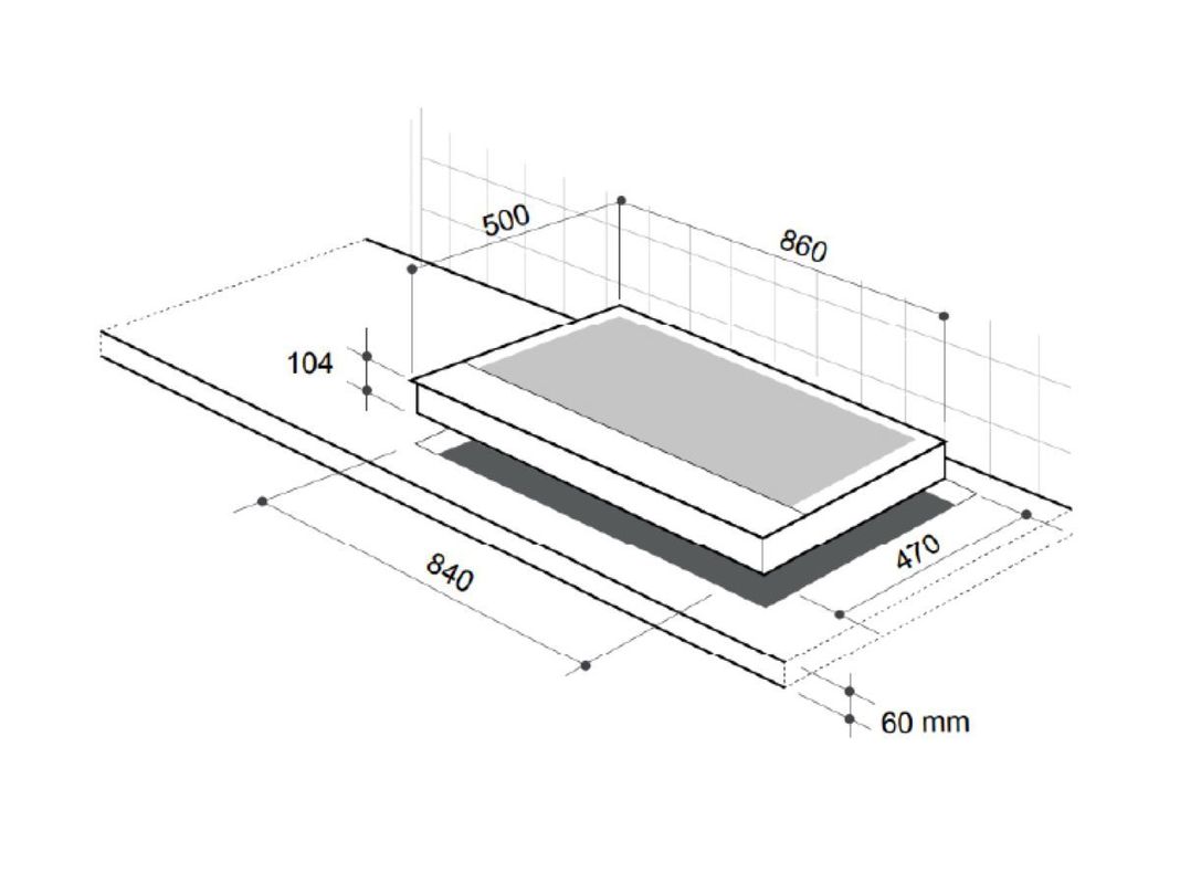 Encimera Gas Natural Fdv Design 90-3