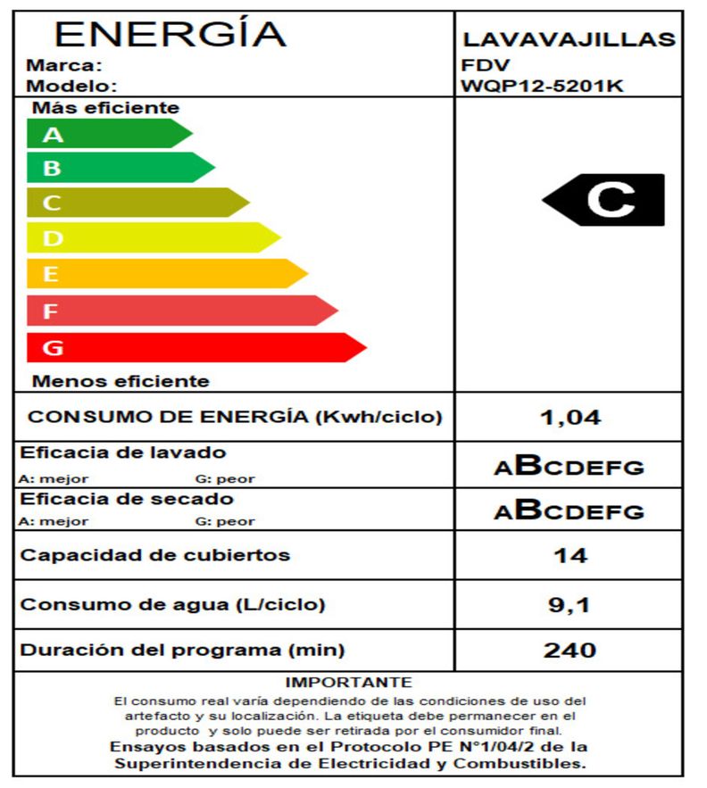 Lavavajillas FS FDV Chef 14C-6