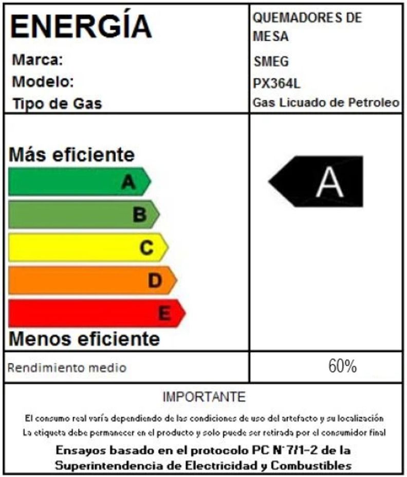 Encimera Smeg Gas Clasica 60 modelo PX364L-5