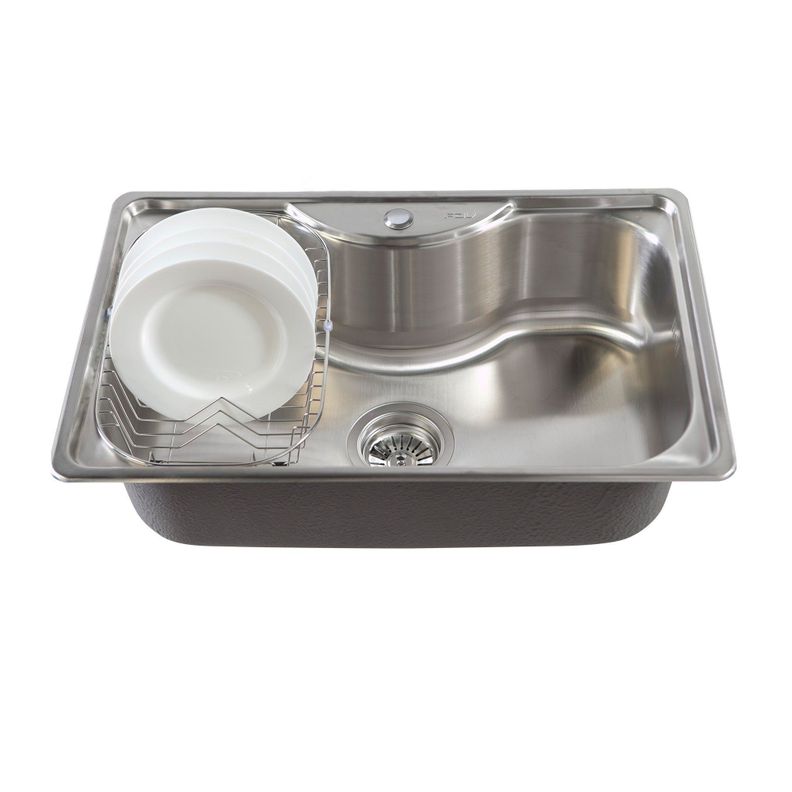 Lavaplatos FDV Acqua 1C + desague + canasto-1