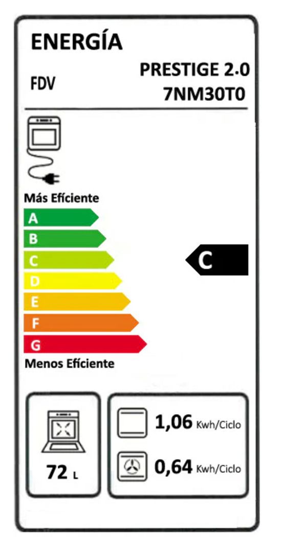 Horno Empotrado Prestige 72 Lts FDV-6