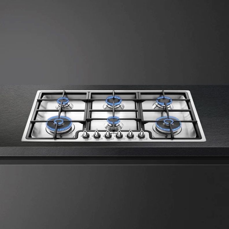 Encimera a Gas Clasica PGF96 6 Quemadores 90 cm Smeg-1
