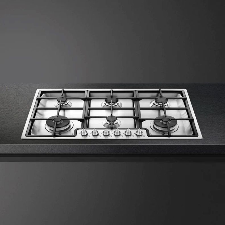 Encimera a Gas Clasica PGF96 6 Quemadores 90 cm Smeg-2