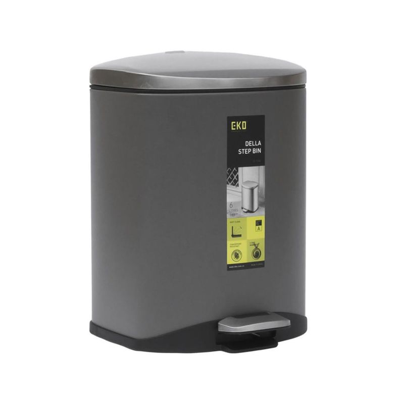 Basurero EKO Soft Grey 6LT-0