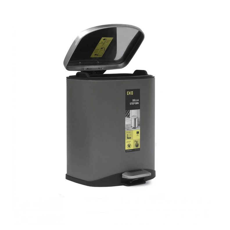 Basurero EKO Soft Grey 6LT-1