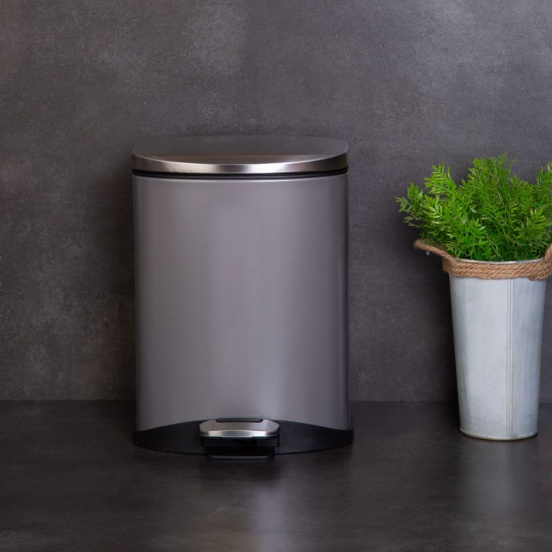 Basurero EKO Soft Grey 6LT-3