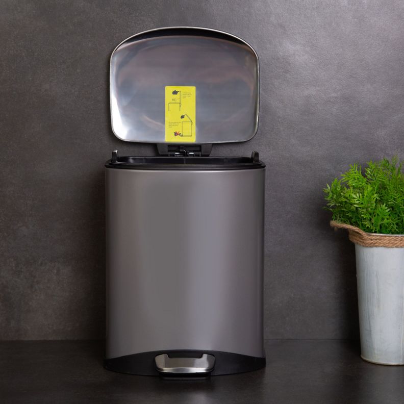 Basurero EKO Soft Grey 6LT-5