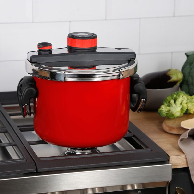 Olla Presion Simple Cook Avignon Roja 6 lts-4