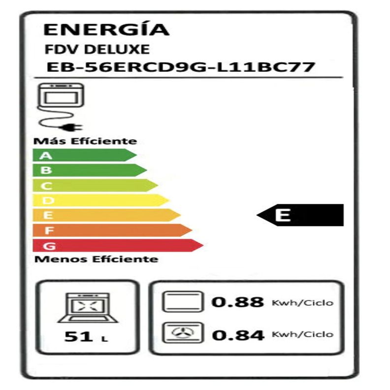 Horno Eléctrico Fdv Deluxe Prestige 56 Lt-1