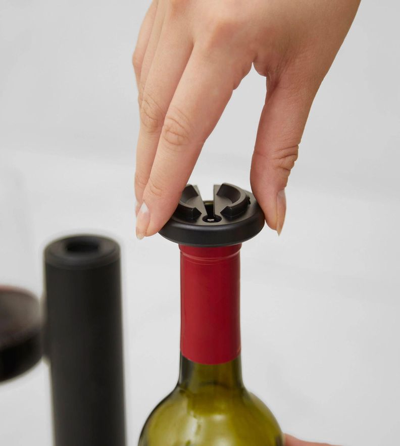Set Abridor de vinos y bomba al vacío 2 en 1 + 2 Tapones-3