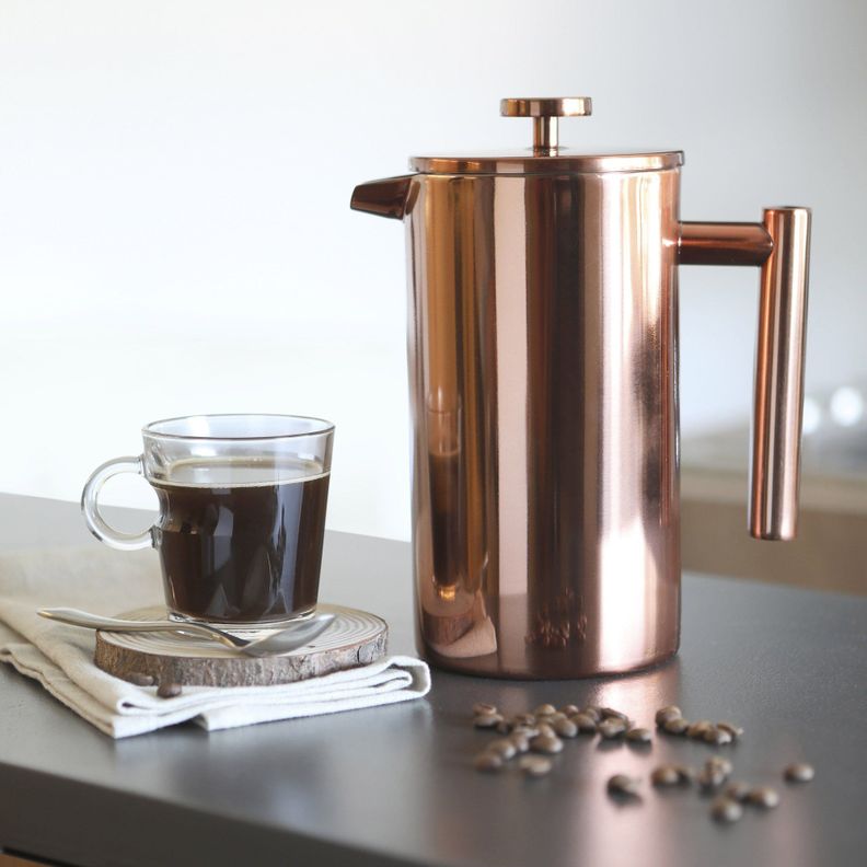 Cafetera Prensa Francesa Simple Cook Bolonia cobre-5