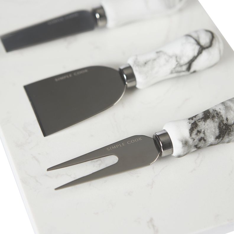 Set tabla para quesos Simple Cook Silver-3
